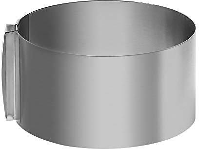 KINJOEK 6-12 Inch Cake Mold Ring, Retractable Stainless Steel Adjustable Round Mousse Cake Ring Milk Bar Mold Cake DIY Baking Mould Tool