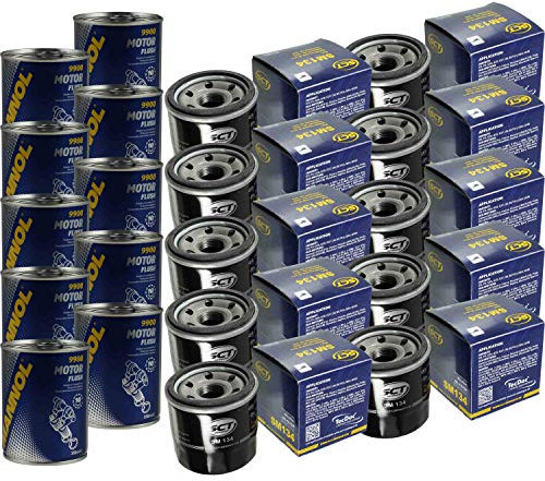 10x Original SCT Ölfilter SM 134 + 10x SCT Motor Flush Motorspülung