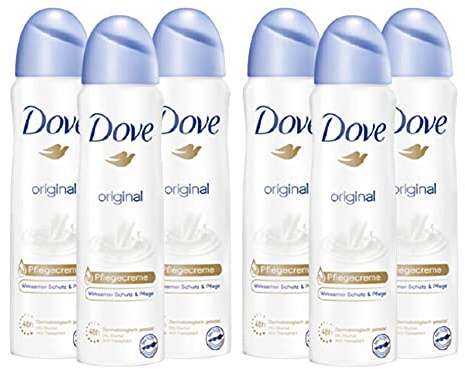 Dove 6 x deodorantspray antiperspirant original 0 % alkohol 150 ml