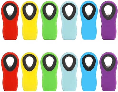 12 Pack Chip Clips, Magnetic Bag Clip with Airtight Seal for Chips, Bread, Snacks, Fridge Organizer Kitchen Storage Clips Multicolor