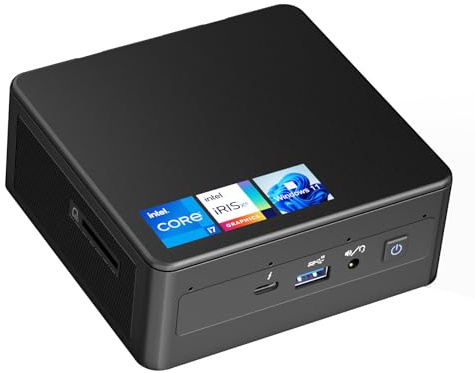 Intel NUC 11 Panther Canyon Mini PC, Core i7-1165G7, 32Go de RAM, 1To de SSD, Win 11 Pro, Mini Ordinateur, LAN 1000 M/WiFi 6/BT5.2, Ordinateur Professionnel pour Bureau/école/Maison (NUC11PAHi7)