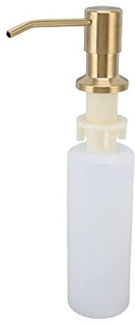 300 ml Seifenspender für die Küchenspüle, Seifenspender für Küchenspüle, Edelstahl Bad & Küche 360° drehbarer Waschbecken Seifenspender für Händedesinfektionsmittel und Spülmittel(Gold)