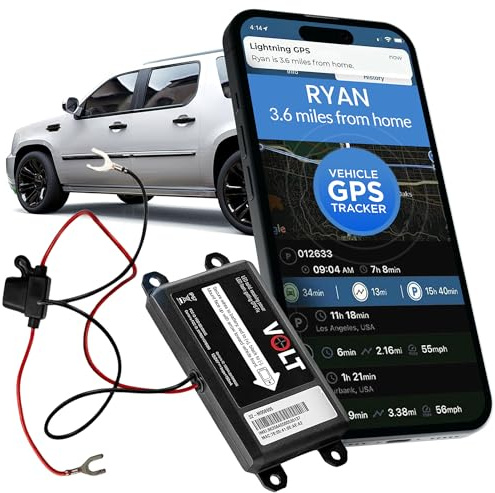 Lightning Easy Wired GPS Tracker for Vehicles, Hardwired to Car Battery
