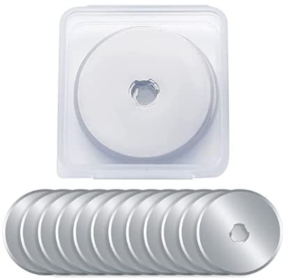 Paquete de 11 cuchillas redondas de 45 mm de acero SKS-7 de calidad, cuchillas de repuesto para cortadores giratorios, cuchillas de repuesto para cortadores rotativos y cortadores de tela