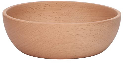 Tomotato Insalatiera in Legno, Ciotola da Zuppa in Legno Contenitori per Alimenti per La Casa per Servire Insalata Salsa Frutta Spuntino Pasta Riso(15cm)