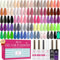 Arousar Gel Nagellack Set - 48 Stück 7.3ml Neo Farben für UV Lampe, Herbstnägel in Grün, Orange, Schwarz, Rot für Schöne Langanhaltende Nägel, Polish für Professionelle Anfängerin