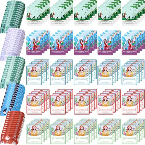 Dansib 45 Pcs Disposable Steam Eye Mask Bulk Heated Eye Masks for Dry Eyes Spa Warming Eye Mask Self Heating Eye Masks with Warm Moist Warm Compress for Eye Stress Dark Circle Relief (Multi Scent)