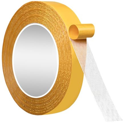 Gudalea Ruban Adhésif Double Face Multifonctionnel - Ruban En Tissu Ultra Résistant Avec Adhésif Super Collant - Ruban de Montage Transparent pour la Maison, le Bureau Et L'Artisanat (15MMX10M)