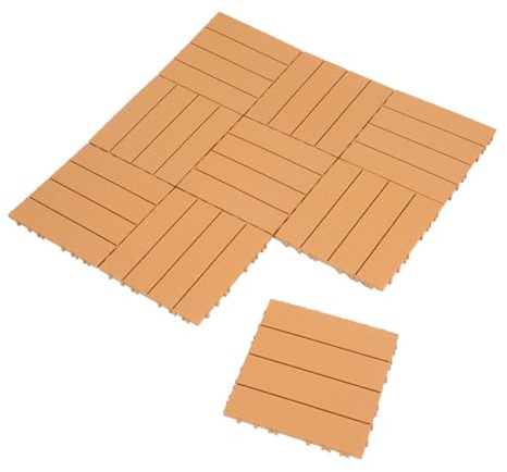 ORFOFE 11pcs Interlocking Deck Tiles for Outdoor Floor Slabs Decorative Floor Tiles