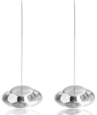 RAMGLYO 2 Stück Edelstahl Quittungshalter, Zettelspießer, Bonspießer, Kassenbon Halter mit Runde Basis, Papier Spike Halter, Schreibtisch Quittung Halter für Restaurants, Bars, Büros