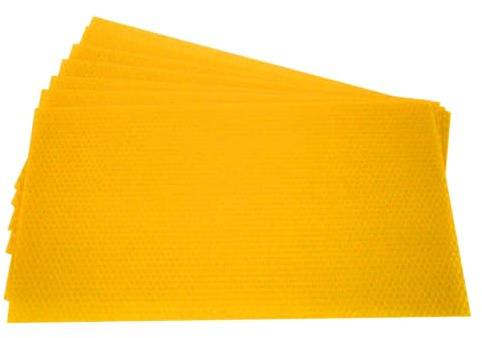 Josef Muhr 2 kg Dadant Brutraum Mittelwände modifiziert 420 × 260 mm – Reines Bienenwachs, Zellmaß 5,4 mm – Mittelwand Dadant Brut Standard – ca. 9 Blatt/kg – Imkerei Zubehör