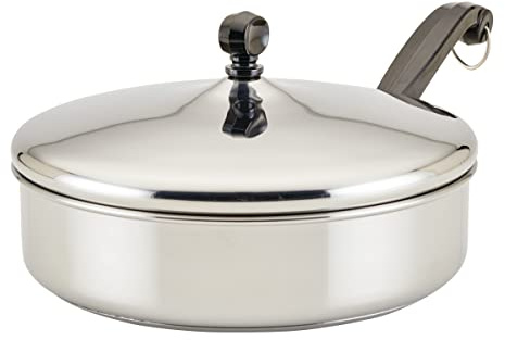 Farberware Classic Stainless Steel Fry Lid, Saute Pan (2.75 Quart), Silver