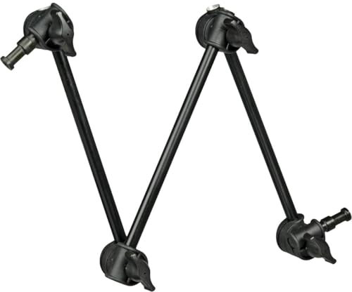 Manfrotto 196AB-3 Braccetto con 3 Sezioni in Alluminio, Nero