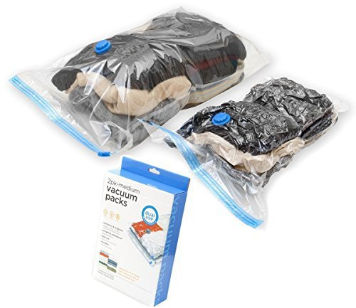GOODS+GADGETS 2er Set Vakuum-Beutel XXL Taschen - Vakuumtaschen Platzsparer Aufbewahrungsbeutel Vakuumbeutel Wiederverwendbar Kleiderbeutel für Kleidung Bettdecken Bettwäsche Kissen (2er Set)