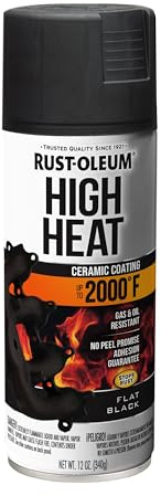 Rust-Oleum 248903 Automotive High Heat Spray Paint, 12 oz, Flat Black