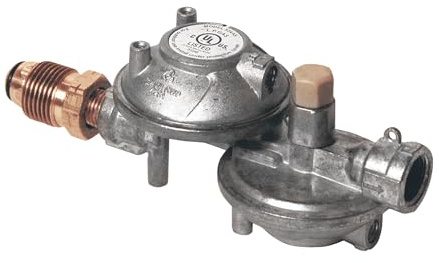 Mr. Heater Horizontal Vent Propane Two Stage Regulator, 1, BRASS/BLACK