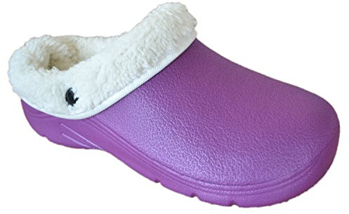 Briers Womens/Ladies Footwear Gardening Clogs With Removable Fleece Lining, Lilac UK: 6, EUR: 39