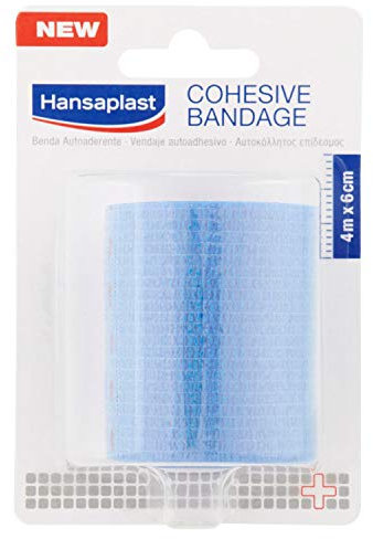 Hansaplast Selbsthaftende Fixierbinde, blau 4 m x 6 cm