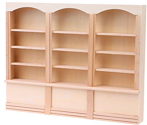 1:12 Scale Dollhouse Miniature Bookcase Display Shelf Locker Exquisite Doll House Furniture Decor Accessories for Mini Book Storage Scene Layout Collection Display for Dollhouse Enthusiasts