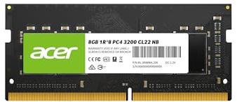 Acer SD100 8GB DDR4 SODIMM 3200MHz CL22-260-Pin Computer RAM - Low Voltage Speichermodul - PC Arbeitsspeicher für Laptop & Notebook Upgrade (Single)