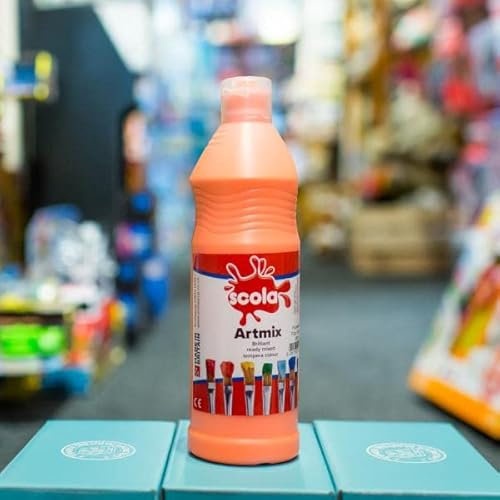 Scola Artmix Flourescent Posterfarbe, 600 ml, Fizzy Orange