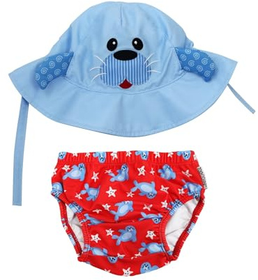 Set Baby Costumino Contenitivo + Cappellino - Foca - UPF 50+ - M