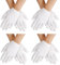 Yolev 4 Paar Weiße Kinder Handschuhe Mädchen und Jungen Weiße Baumwollhandschuhe Cosplay Kostüm Kleiderhandschuhe Handgelenklänge Formelle Party Hochzeits Handschuhe