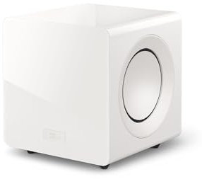 KEF KC92 Subwoofer, White Gloss | 2 x 500W Class D RMS Amplifiers | iBX Intelligent Bass Extension | Twin 9-inch Force Cancelling Driver Array | Music | Home Cinema | Gaming