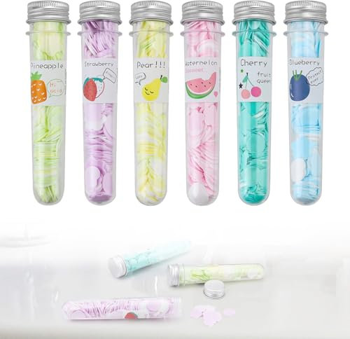 HJIAMA 6 Stück Seifenblätter für unterwegs, Mini seife, Einzeln verpackt, Seifensäckchen für feste seife, Geeignet für Reisen, Camping und Büro