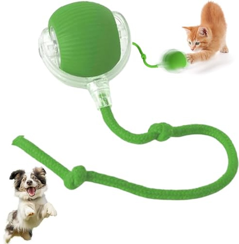 xinrongda Juguete Interactivo Gato, Pelota eléctrica para Gatos, Automáticos para Gatos de Interior, Juguetes para Gatos en Movimiento Recargables por USB, 360 ° Rodante para Gatos y Perros