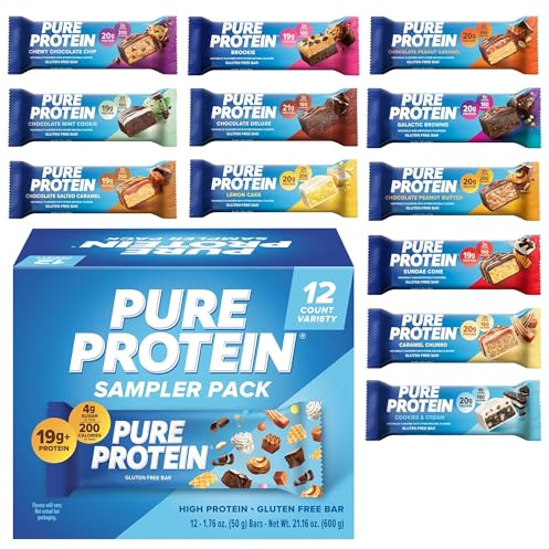 Pure Protein Variety Pack, 20g High Protein, 12 Ct, Gluten-Free, Low Sugar