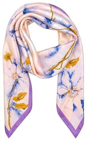 MAIRY Square Scarf for Women UK Large Satin Head 35 Silk Hair Bandana Beach Squares Headscarf With Silk Feeling GBSD09430