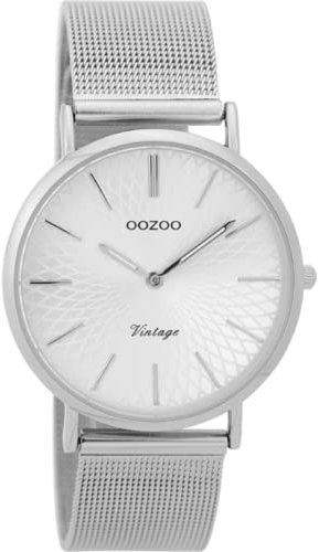 Oozoo Vintage Damenuhr Metallband 36 MM Silberfarben/Silberfarben C9341