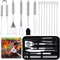 Utensili Barbecue - 13pc di Utensili per Barbecue in Acciaio Inox - Kit di Attrezzi Barbecues Utensili Barbecue Set, BBQ Accessori per Barbecue per All'aperto Griglia Picnic Campeggio,Feste in Cortile