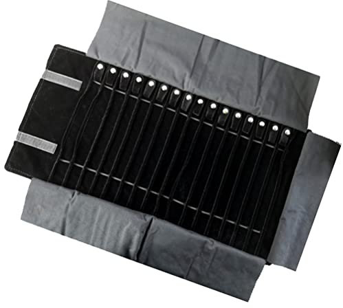 Organizer Portagioie Da Viaggio in Flanella Nera Rotolo Porta Collane Bracciali Orecchini E Anelli Compatto E Leggero Per Casa E Trasporto Quotidiano