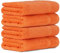 Luckytowel Handtücher Set 50x100 cm 100% Baumwolle, Handtuch-Set 4er Pack Orange