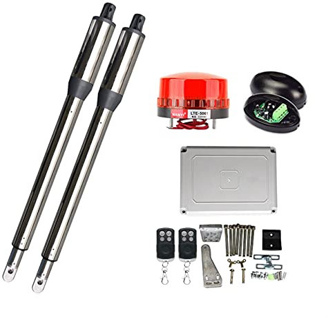 Motor Puerta Corredera, 30 0KG Accionamiento automático de la puerta de la puerta de giro con control remoto Bloqueo eléctrico Luz de advertencia Operador de puerta de la puerta del operador del motor