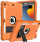 TOPWANT Case for iPad 9th 8th 7th Generation (10.2 inch, 2021/2020/2019), Shockproof Protective iPad 10.2 Case with Built-in Stand/Pencil Holder, Orange+Black