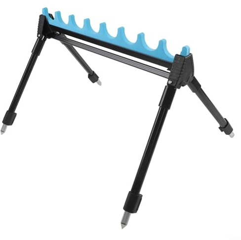Supporto telescopico per canna da pesca a 2 sezioni con kit di 4 gambe e 8 rig Roost in lega di zinco ed EVA per una stabilità sicura della canna, staffa portatile per pesca d'acqua dolce o salata
