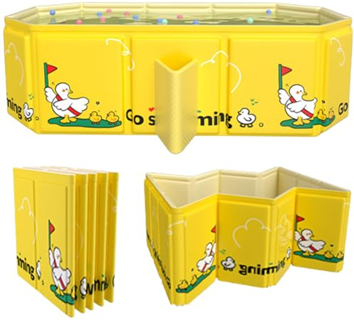 Bañera plegable para bebé para un baño seguro, fácil almacenamiento, portátil, de PVC, ahorradora de espacio, para niños, bañera fácil de plegar