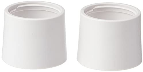 Merriway BH02629 (2 Pcs) Replacement Short Lamp Holder Skirt, White 28mm (1.1/8 inch) - Pack of 2 Pieces