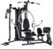 HAMMER Finnlo Kraftstation Autark 6800 - Studio-Trainingsturm, Beinpresse, Seilzugturm mit höhenverstellbarem Kabelzug, 100 kg Gewichteblock verteilt auf 20 Platten à 5 kg
