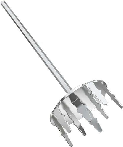 Onlyfire 4 Inch Pork Puller, Upgraded Ultra-Sharp Stainless Steel Meat Fork Meat Shredder Used with Standard Hand Drill for Beef, Chicken, Potato Masher and Tamale Meat