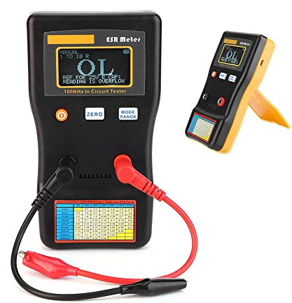 Capacitance Meter, MESR-100 Resistance Capacitance Meter Auto Ranging In Circuit Tester Capacitance Tester