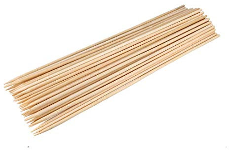 N/A Spiedini in bambù, 35 cm, Lunghezza 4 mm, Bastoncini in Legno Naturale per Hot Dog Kebab Salsicce, 110 Pezzi