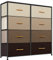 LLappuil Kommode mit 8 Schubladen, hoher Stauraum, für Schlafzimmer, Wohnzimmer, Flur, Eingangsbereich, Schränke, Stoffschubladen mit stabilem Rahmen, Holzplatte und Griffen