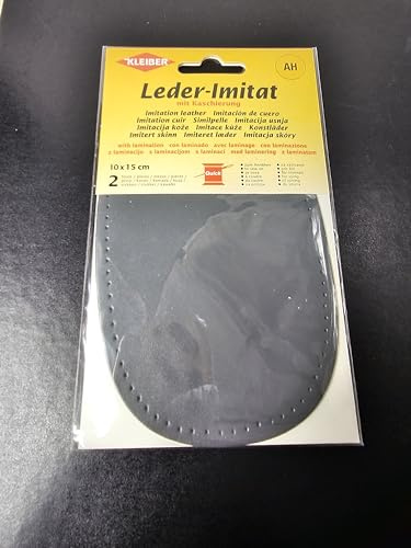 Kleiber Kunstleder-Patches, dunkelgrau, 10 x 15 cm