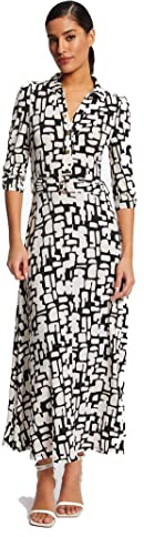 Morgan Femme 231-rlilo Robe, Off White / Noir, 44 EU