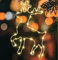 120 LED Weihnachtsdeko Fenster, 8 Modi Warmweiß Weihnachtsbeleuchtung mit Fernbedienung und Timer, Batteriebetriebene Rentier Fenster Lichterkette für Fenster Beleuchtung Deko Hängen (2 Stück)