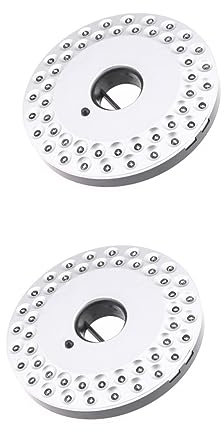 Artibetter Led Camping Light 2 Pack - Battery Powered Outdoor Umbrella Lights with 48 LEDs Disc Design for Patio Tent Hiking and Camping Use